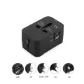 Адаптер за 2 x USB, EU, UK, AUS, US - (HHT202) - Черен