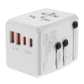 Захранващ адаптер PD20W, 2 x USB, 2 x Type-C, EU, UK, AUS, US - (HHT904) - Бял