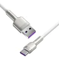 USB към Type-C кабел за данни 66W, 2m - Baseus Cafes (CAKF000202) - бял