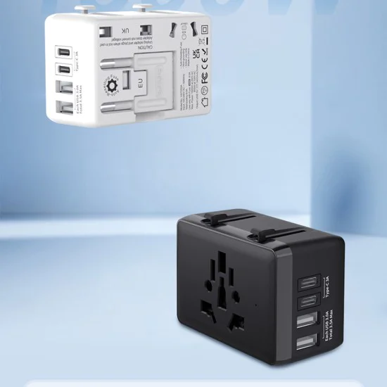 Захранващ адаптер PD20W, 2 x USB, 2 x Type-C, EU, UK, AUS, US - (HHT203A) - Бял