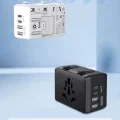 Адаптер за щепсел PD20W, 2 x USB, 2 x Type-C, EU, UK, AUS, US - (HHT203A) - Черен