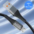 USB към Micro-USB кабел, 2.4A, 1m - Lito (LD08V) - черен