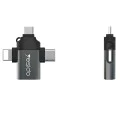 USB към Lightning, Micro-USB, Type-C 480Mbps OTG адаптер - Yesido (GS15) - черен