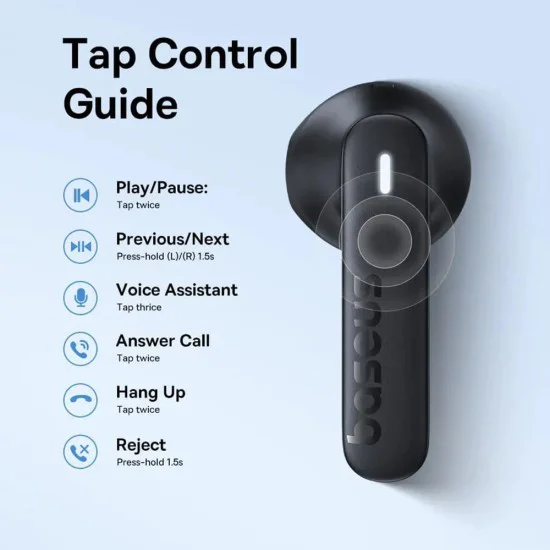 Fara Fir True Wireless, IPX4 - Baseus Bowie E16 (A00061900223-00) - Бял