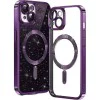 Калъф за iPhone 15 - Luxury Glitter MagSafe - Deep Purple
