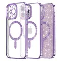 Калъф за iPhone 13 Pro Max - Luxury Glitter MagSafe - Светло лилав