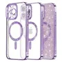 Калъф за iPhone 13 Pro Max - Luxury Glitter MagSafe - Светло лилав