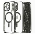 Калъф за iPhone 13 Pro Max - Luxury Glitter MagSafe - Черен