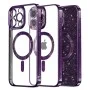 Калъф за iPhone 15 Pro Max - Luxury Glitter MagSafe - Deep Purple
