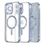 Калъф за iPhone 15 Pro Max - Luxury Glitter MagSafe - Light Blue
