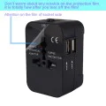 Адаптер за 2 x USB, EU, UK, AUS, US - (HHT202) - Бял