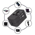 Адаптер за 2 x USB, EU, UK, AUS, US - (HHT202) - Бял