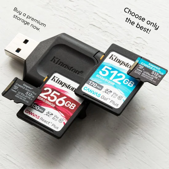 Карта с памет, 64GB - Kingston Canvas Select Plus (SDCS2/64GBSP) - Черен
