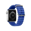 Каишка за Apple Watch 1/2/3/3/4/4/5/5/6/6/7/8/7/8/9/10/10/SE/SE 2 (38/40/41/42 mm ) - Каишка за часовник (W038) - Син