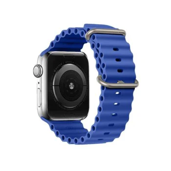 Каишка за Apple Watch 1/2/3/3/4/4/5/5/6/6/7/8/7/8/9/10/10/SE/SE 2 (38/40/41/42 mm ) - Каишка за часовник (W038) - Син