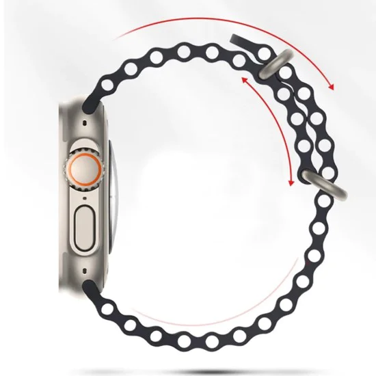 Каишка за Apple Watch 1/2/3/3/4/4/5/5/6/6/7/8/7/8/9/10/10/SE/SE 2 (38/40/41/42 mm ) - Каишка за часовник (W038) - Син