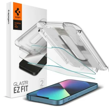 Протектор за iPhone 13 / iPhone 13 Pro / iPhone 14 (комплект 2) - Spigen Glas.tR EZ FIT - Прозрачен
