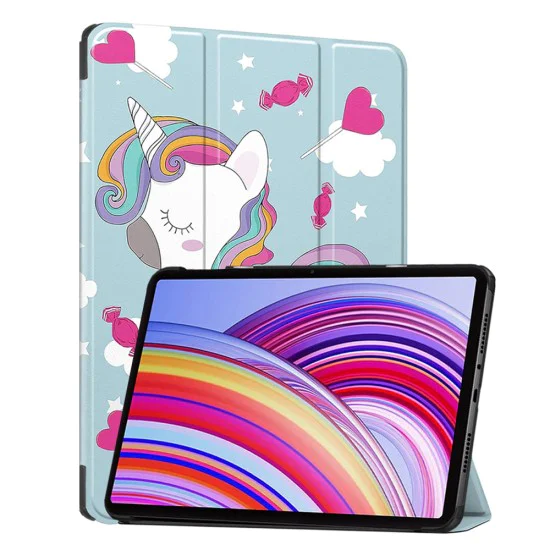 Калъф за Xiaomi Redmi Pad Pro / Poco Pad - FoldPro - Еднорог