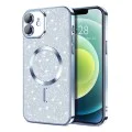 Калъф за IPhone 12 - Луксозен блясък MagSafe - Светло син