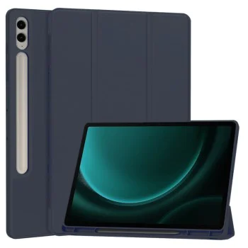 Калъф за Samsung Galaxy Tab S9 FE Plus / S10 FE Plus - Flex Trifold - Тъмно син