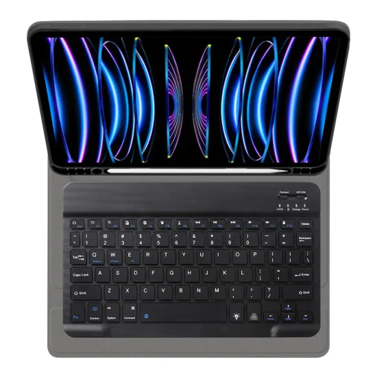 Калъф с клавиатура за iPad Pro 11 (2018 / 2020 / 2021 / 2022) - Калъф CozyTab - Черен