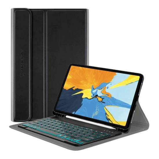 Калъф с клавиатура за iPad Pro 11 (2018 / 2020 / 2021 / 2022) - Калъф CozyTab - Черен
