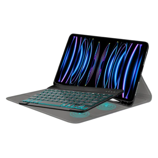 Калъф с клавиатура за iPad Pro 11 (2018 / 2020 / 2021 / 2022) - Калъф CozyTab - Черен