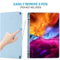 Калъф за Samsung Galaxy Tab S6 Lite (2020/2022/2024) - Flex Trifold - Небесно син
