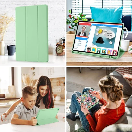 Калъф за Samsung Galaxy Galaxy Tab S6 Lite (2020/2022/2024) - Flex Trifold - Matcha Green