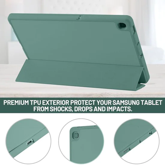 Калъф за Samsung Galaxy Tab S6 Lite (2020/2022/2024) - Flex Trifold - Зелен