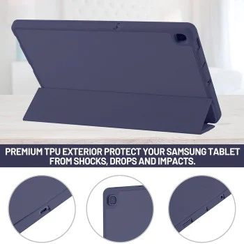 Калъф за Samsung Galaxy Tab S6 Lite (2020/2022/2024) - Flex Trifold - Тъмно син