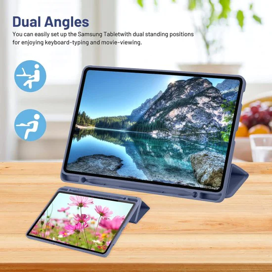 Калъф за Samsung Galaxy Tab S6 Lite (2020/2022/2024) - Flex Trifold - Лилав