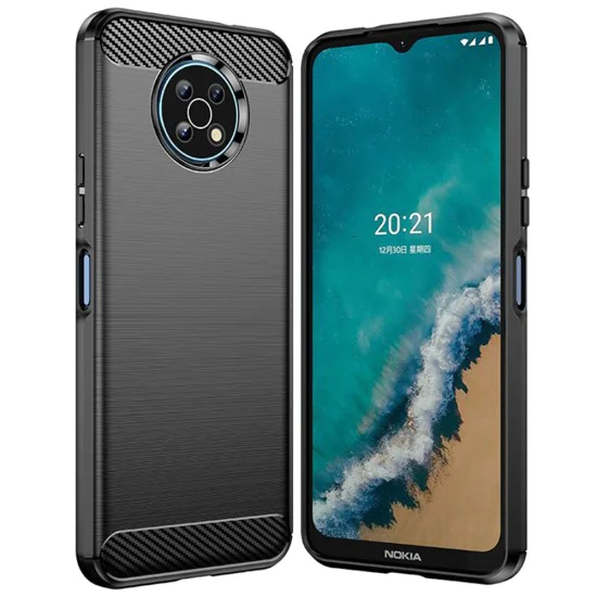 Калъф за Nokia G50 - Карбон силикон - черен