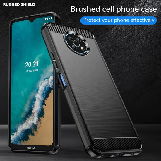 Калъф за Nokia G50 - Карбон силикон - черен