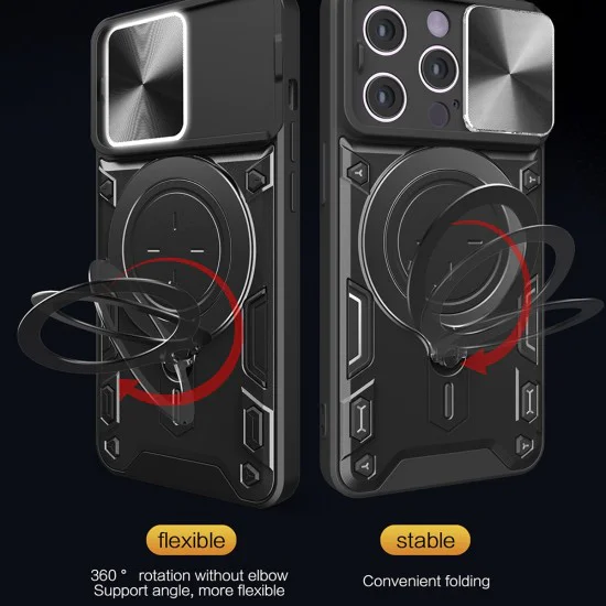Калъф за iPhone 14 Pro - CamGuard Pro - черен