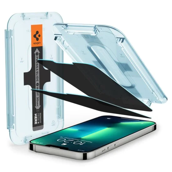 Протектор за iPhone 13 Pro Max / iPhone 14 Plus (комплект 2) - Spigen Glas.tR EZ FIT Privacy - Прозрачен
