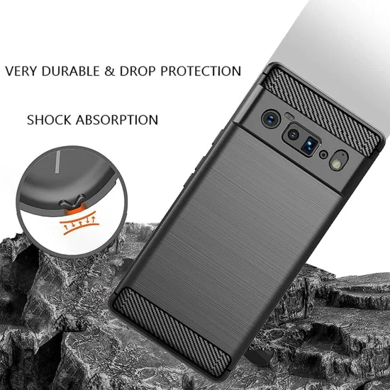 Калъф за Google Pixel 6 Pro - Carbon Silicone - Черен