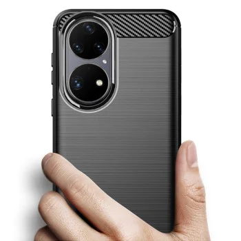 Калъф за Huawei P50 Pro - Carbon Silicone - Черен