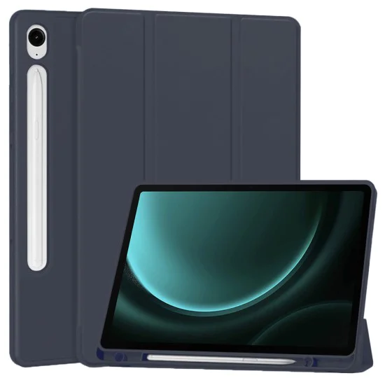 Калъф за Samsung Galaxy Tab S9 / S9 FE / S10 FE - Flex Trifold - Тъмно син
