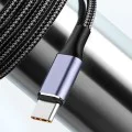 USB към Type-C кабел за данни, супер бързо зареждане, 100 W, 480 Mbps, 6 A - (PCB018) - черен