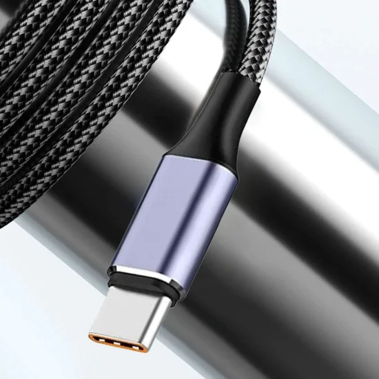 USB към Type-C кабел за данни, супер бързо зареждане, 100 W, 480 Mbps, 6 A - (PCB018) - черен
