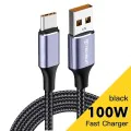 USB към Type-C кабел за данни, супер бързо зареждане, 100 W, 480 Mbps, 6 A - (PCB018) - черен