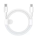 Кабел за данни Type-C към Type-C, бързо зареждане, 60W, 480Mbps, 1m - (PCB130) - бял