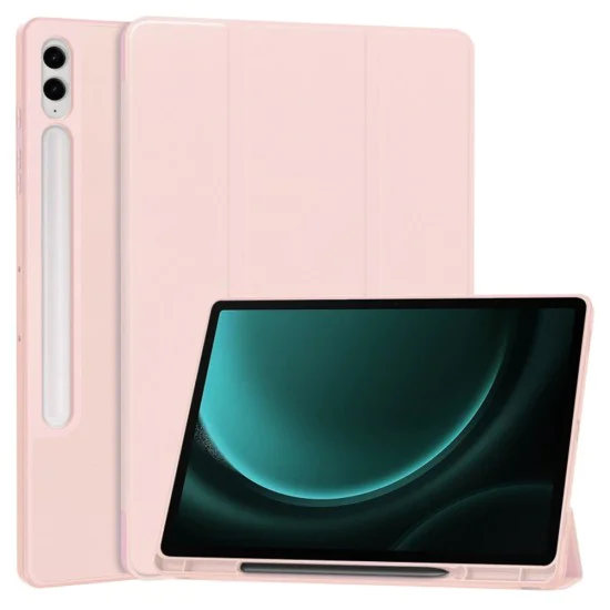 Калъф за Samsung Galaxy Tab S9 Plus / S10 Plus / S9 FE Plus / S10 FE Plus - Flex Trifold - Розов