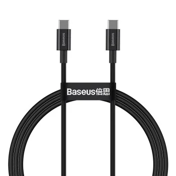Baseus - Кабел за данни Superior Series (CATYS-B01) - Type-C към Type-C, 100W, 1m - Черен