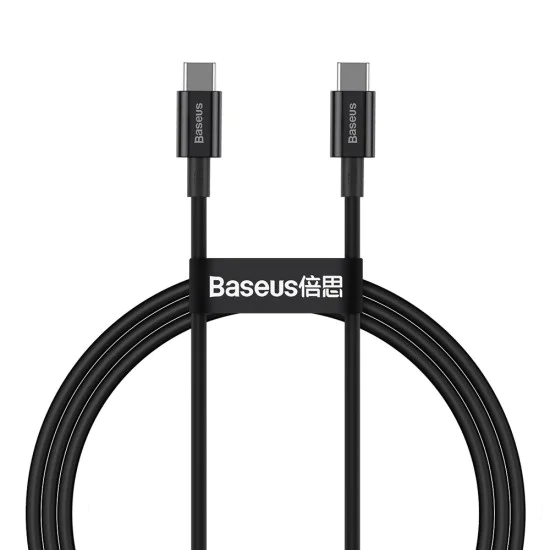Baseus - Кабел за данни Superior Series (CATYS-B01) - Type-C към Type-C, 100W, 1m - Черен