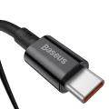 Baseus - Кабел за данни Superior Series (CATYS-B01) - Type-C към Type-C, 100W, 1m - Черен