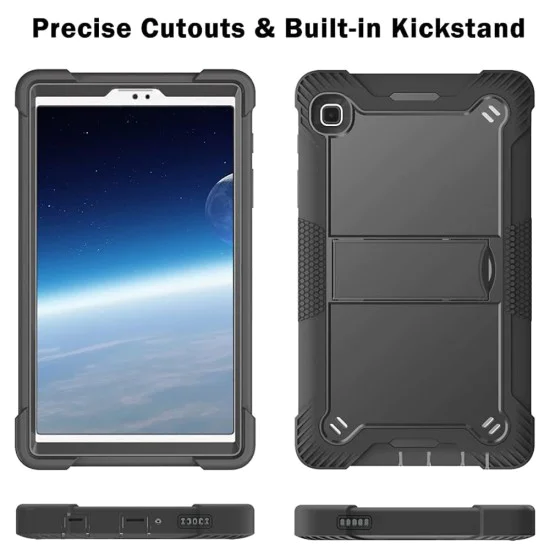 Калъф за Samsung Galaxy Tab A7 10.4 (2020 / 2022) + Протектор - Rugged TabShell - Черен
