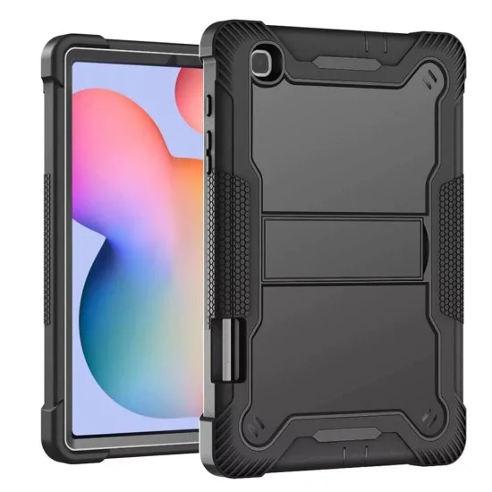 Калъф за Samsung Galaxy Tab S6 Lite 10.4 P610/P615 + Протектор - Rugged TabShell - Черен