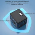 Универсален щепсел адаптер, PD45W, 2 x USB, 3 x Type-C, EU, UK, AUS, US - (HHT905) - Черен